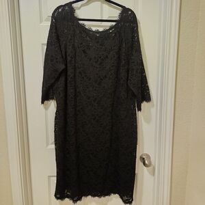 Torrid Elegant Black Lace Midi Dress